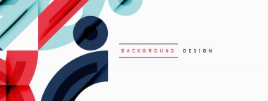 Dairesel ve yuvarlak elementlerin yer aldığı soyut geometrik arkaplan. Kalın kontrast, pürüzsüz gradyanlar, dinamik kompozisyon, fütüristik stil