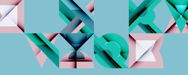 Çemberler soyut arkaplan çizgilerini kareler