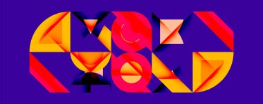 Çemberler soyut arkaplan çizgilerini kareler