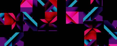 Birbirine kenetlenmiş dairesel ve açısal şekillerle soyut geometrik bileşim, pürüzsüz gradyanlar ve beyaz arkaplan üzerinde keskin karşıtlıklar