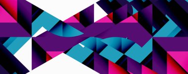 Birbirine kenetlenmiş dairesel ve açısal şekillerle soyut geometrik bileşim, pürüzsüz gradyanlar ve beyaz arkaplan üzerinde keskin karşıtlıklar