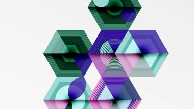 Altıgenler tasarımı geometrik soyut arkaplan