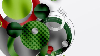 Üstüste binen Şeffaf Şekillerle Soyut Geometrik Arkaplan