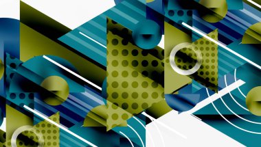 Parlak soyut arkaplan - parlak eğim tonlarıyla katmanlı üçgenler. Yarı şeffaf şekiller derinlik ve çağdaş estetik ekler