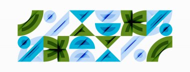 Dairesel ve yuvarlak elementlerin yer aldığı soyut geometrik arkaplan. Kalın kontrast, pürüzsüz gradyanlar, dinamik kompozisyon, fütüristik stil