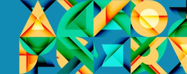 Çemberler soyut arkaplan çizgilerini kareler