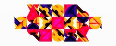 Çemberler soyut arkaplan çizgilerini kareler