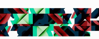 Birbirine kenetlenmiş dairesel ve açısal şekillerle soyut geometrik bileşim, pürüzsüz gradyanlar ve beyaz arkaplan üzerinde keskin karşıtlıklar