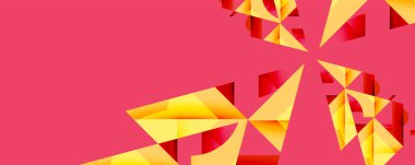 Daireler, yarı daireler, kareler ve yuvarlak üçgenler. Duvar kağıdı, afiş, arkaplan, kart, kitap illüstrasyonu, iniş sayfası için geometrik mozaik mozaik desen soyut arkaplan