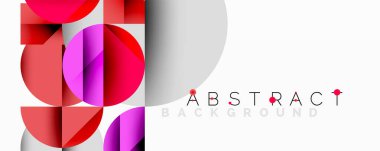 Katmanlı daireler ve açısal segmentlerle modern soyut kompozisyon gradyan, şeffaflık efektleri ve yapılandırılmış geometrik düzen içerir.