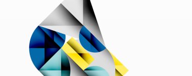 Katmanlı daireler ve açısal segmentlerle modern soyut kompozisyon gradyan, şeffaflık efektleri ve yapılandırılmış geometrik düzen içerir.