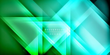 Gölge çizgileri olan etkileyici bir poster. Özellikler teknolojisi, minimalist ve iş temaları, parlak canlı renk şemaları