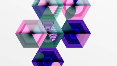 Altıgenler tasarımı geometrik soyut arkaplan