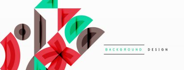 Dairesel ve yuvarlak elementlerin yer aldığı soyut geometrik arkaplan. Kalın kontrast, pürüzsüz gradyanlar, dinamik kompozisyon, fütüristik stil