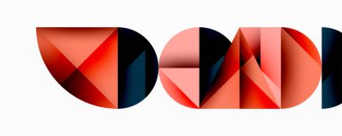 Minimum geometrik soyut arkaplan. Çember kare ve üçgen tasarımı
