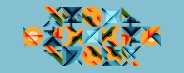 Çemberler soyut arkaplan çizgilerini kareler