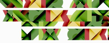 Birleştirilmiş açısal ve eğri şekilli soyut geometrik çizimler, pürüzsüz eğimli dinamik bileşimler ve kalın karşıtlıklar