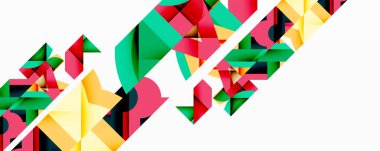 Birleştirilmiş açısal ve eğri şekilli soyut geometrik çizimler, pürüzsüz eğimli dinamik bileşimler ve kalın karşıtlıklar