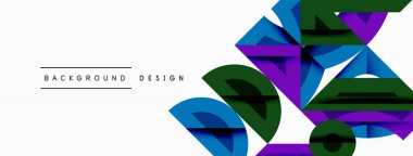 Dairesel ve yuvarlak elementlerin yer aldığı soyut geometrik arkaplan. Kalın kontrast, pürüzsüz gradyanlar, dinamik kompozisyon, fütüristik stil