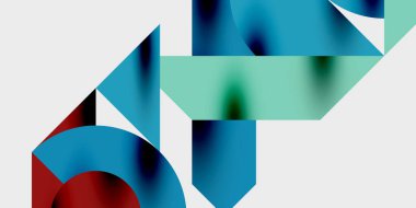 Dinamik geometrik bir kompozisyonda daireler, çizgiler ve üçgenler içeren modern soyut bir arkaplan. Tarz, teknoloji veya yaratıcı temalı tasarımlar için mükemmel.
