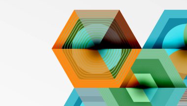 Altıgenler tasarımı geometrik soyut arkaplan