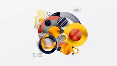 Soyut arkaplan - pürüzsüz eğimleri ve şeffaflığı olan katmanlı geometrik şekiller