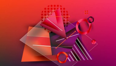 Renkli gradyanlı soyut arkaplan geometrik tasarımı
