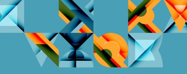 Çemberler soyut arkaplan çizgilerini kareler