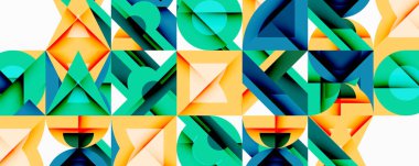 Çemberler soyut arkaplan çizgilerini kareler