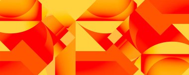 Birbirine kenetlenmiş dairesel ve açısal şekillerle soyut geometrik bileşim, pürüzsüz gradyanlar ve beyaz arkaplan üzerinde keskin karşıtlıklar