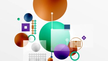 Çemberler ve elementler geometrik soyut arkaplan