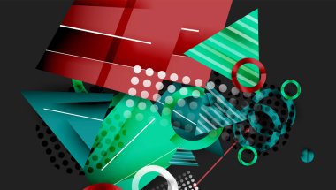 Yaratıcı üçgenler ve daireler bileşimi