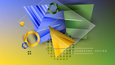 Renkli gradyanlı soyut arkaplan geometrik tasarımı