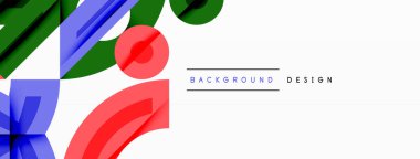 Dairesel ve yuvarlak elementlerin yer aldığı soyut geometrik arkaplan. Kalın kontrast, pürüzsüz gradyanlar, dinamik kompozisyon, fütüristik stil