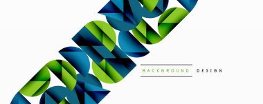 Çemberler ve üçgenlerin kesiştiği soyut geometrik desen. Yüksek kontrastlı kompozisyon derinlik yaratır ve dinamik, modern estetik