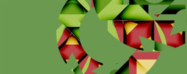 Birleştirilmiş açısal ve eğri şekilli soyut geometrik çizimler, pürüzsüz eğimli dinamik bileşimler ve kalın karşıtlıklar