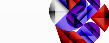 Katmanlı daireler ve açısal segmentlerle modern soyut kompozisyon gradyan, şeffaflık efektleri ve yapılandırılmış geometrik düzen içerir.