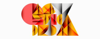 Katmanlı daireler ve açısal segmentlerle modern soyut kompozisyon gradyan, şeffaflık efektleri ve yapılandırılmış geometrik düzen içerir.