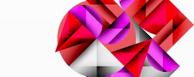 Katmanlı daireler ve açısal segmentlerle modern soyut kompozisyon gradyan, şeffaflık efektleri ve yapılandırılmış geometrik düzen içerir.