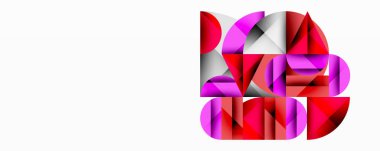 Katmanlı daireler ve açısal segmentlerle modern soyut kompozisyon gradyan, şeffaflık efektleri ve yapılandırılmış geometrik düzen içerir.