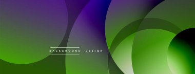 Katmanlı dairesel elementlerle soyut bileşim, eğimlerin ve yumuşak geçişlerin harmanlanması, derinlik, hareket ve görsel uyum hissi yaratır.