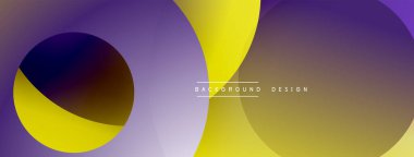 Katmanlı dairesel elementlerle soyut bileşim, eğimlerin ve yumuşak geçişlerin harmanlanması, derinlik, hareket ve görsel uyum hissi yaratır.