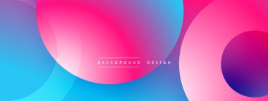 Katmanlı dairesel elementlerle soyut bileşim, eğimlerin ve yumuşak geçişlerin harmanlanması, derinlik, hareket ve görsel uyum hissi yaratır.