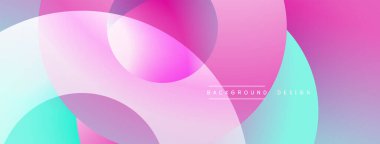 Üst üste binen dairesel şekillere sahip arka plan tasarımı, pürüzsüz gradyanlar ve yumuşak ışıklandırma efektleri, dinamik soyut bir kompozisyon oluşturur