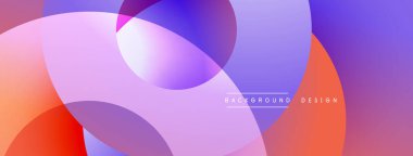 Katmanlı dairesel elementlerle soyut bileşim, eğimlerin ve yumuşak geçişlerin harmanlanması, derinlik, hareket ve görsel uyum hissi yaratır.