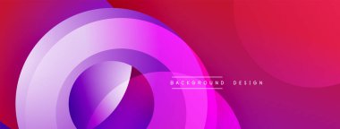 Katmanlı dairesel elementlerle soyut bileşim, eğimlerin ve yumuşak geçişlerin harmanlanması, derinlik, hareket ve görsel uyum hissi yaratır.