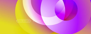 Üst üste binen dairesel şekillere sahip arka plan tasarımı, pürüzsüz gradyanlar ve yumuşak ışıklandırma efektleri, dinamik soyut bir kompozisyon oluşturur