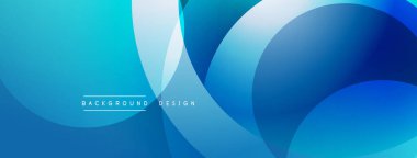 Katmanlı dairesel şekiller canlı renklerde, düzgün geçiş, derinlik efektleri ve modern, fütürist estetiğe sahip, gradyan açısından zengin soyut bir tasarım oluşturur.