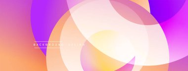 Katmanlı dairesel elementlerle soyut bileşim, eğimlerin ve yumuşak geçişlerin harmanlanması, derinlik, hareket ve görsel uyum hissi yaratır.