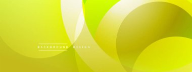 Katmanlı dairesel şekiller canlı renklerde, düzgün geçiş, derinlik efektleri ve modern, fütürist estetiğe sahip, gradyan açısından zengin soyut bir tasarım oluşturur.